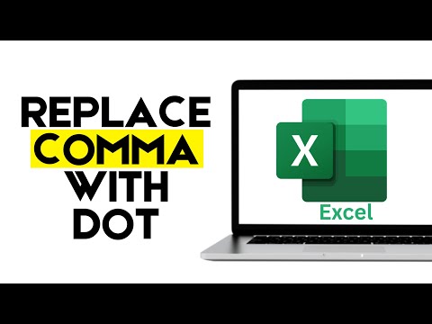 How to Replace Comma with Dot in Excel