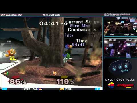 SAK Sweet Spot Melee Grand Finals WF: Tempo | AXE (Falco/Marth) vs. Medz (Marth/Fox)