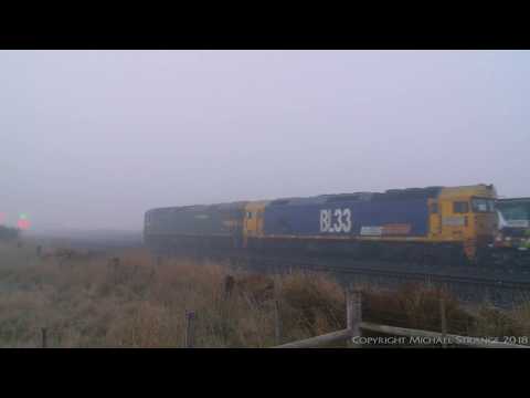 7734V Pacific National Grain Train In Fog (28/6/2018) - PoathTV Australian Trains & Railways