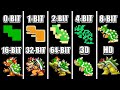 King Bowser 0 BIT Vs 1 BIT Vs 2 BIT Vs 4 BIT Vs 8 BIT Vs 16 BIT Vs 32 BIT Vs 64 BIT Vs 3D Vs HD