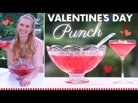 Valentine's Day Punch 💖 Large Batch Cocktail Recipe
