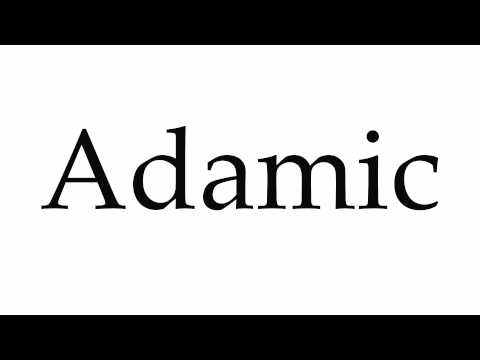 How to Pronounce Adamic