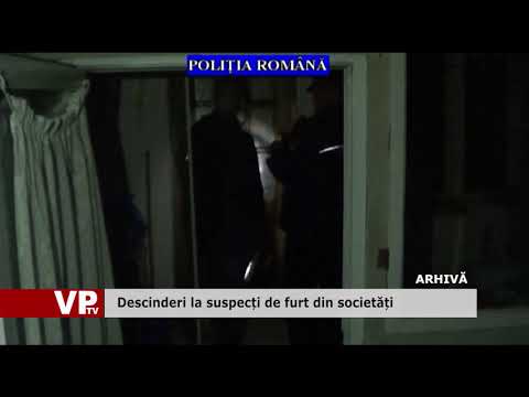 Descinderi la suspecți de furt din societăți