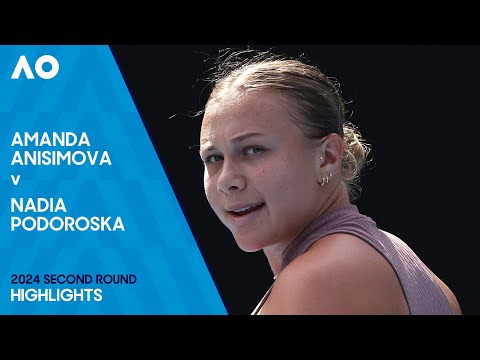 Amanda Anisimova v Nadia Podoroska Highlights | Australian Open 2024 Second Round