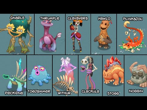 Bone Island Full Song but Each Monster is Zoomed in! (Sounds Better) Fire Expansion
