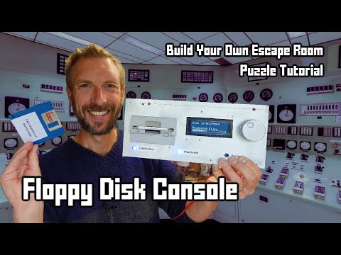 Floppy Disk Console Escape Room Puzzle Tutorial with ESP32 and RFID