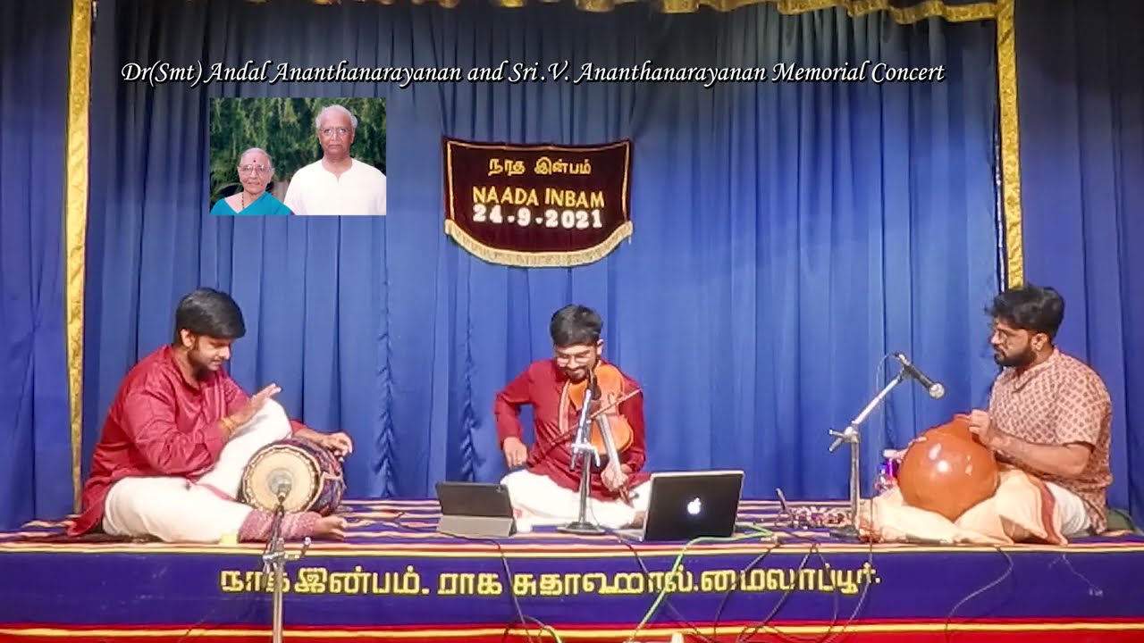 Vidwan Sayee Rakshith Violin solo for Smt & Sri.V. Ananthanarayanan Memorial Concert at Naada Inbam.