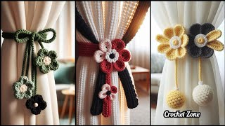 Crochet Curtains tiebacks design model. Crocheting ideas. #crochet #knitting #handmade #diy #craft 