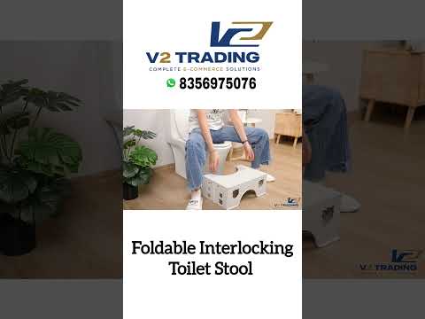 White plastic toilet step stool squatty potty bathroom