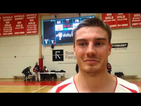 Lukas Friberg efter 27 p mot Solna Vikings