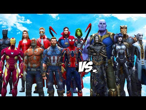 AVENGERS & GUARDIANS OF THE GALAXY VS THANOS & BLACK ORDER - INFINITY BATTLE