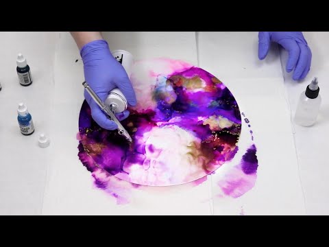 (572) Gorgeous Alcohol Ink Painting On Yupo Paper!