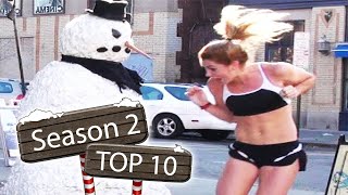 Funny Scary Snowman Prank Top 10 Reactions Season 2