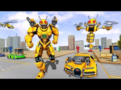 Bee robot transformation robot car game 2020 HD gameplay...!
