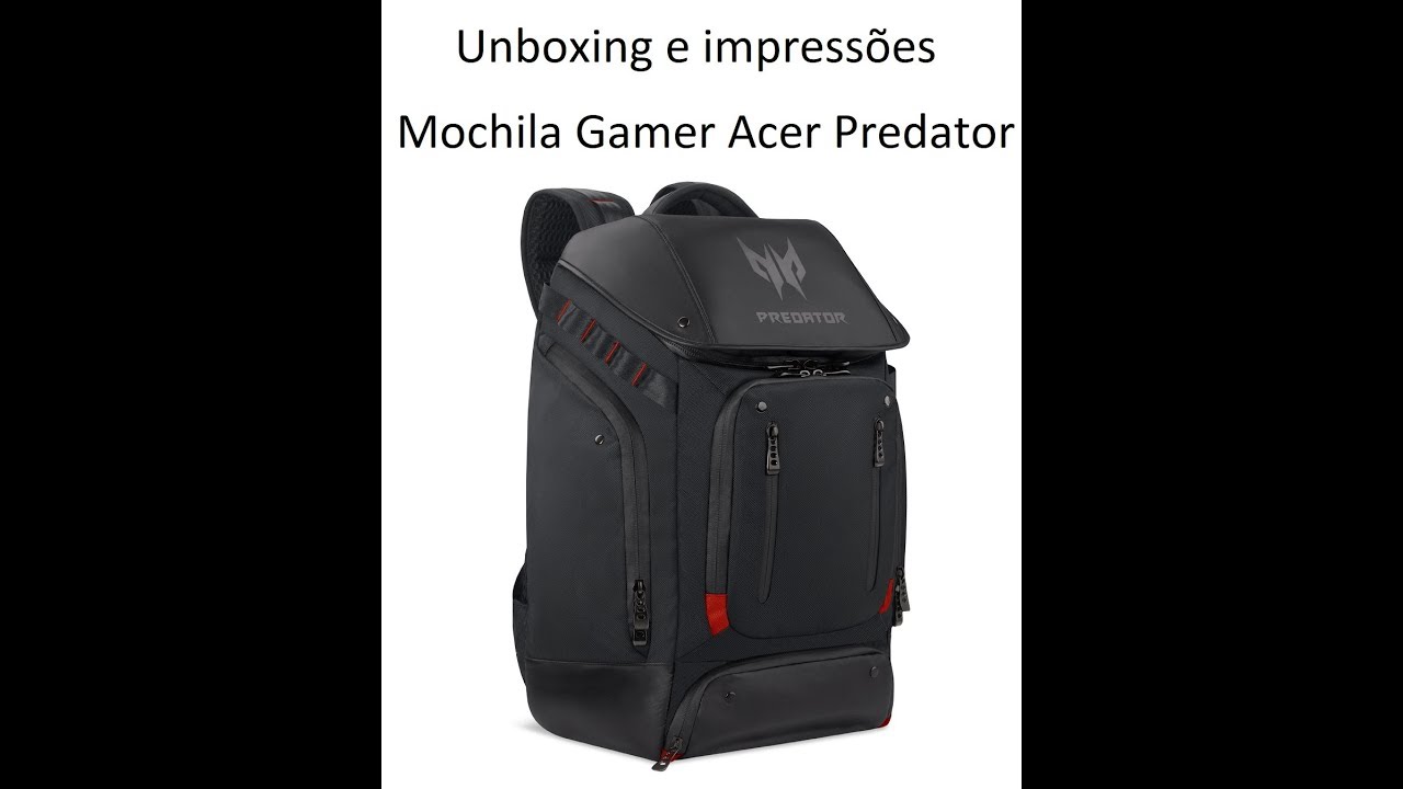 Unboxing Mochila Acer Predator e impressões + teste com água