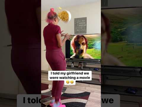 Tv Scare Prank On My Girlfriend 😂😂 #funny #comedy #couples