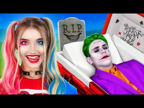 Birth to Death of Harley Quinn and Joker! Superheroes In Real Life