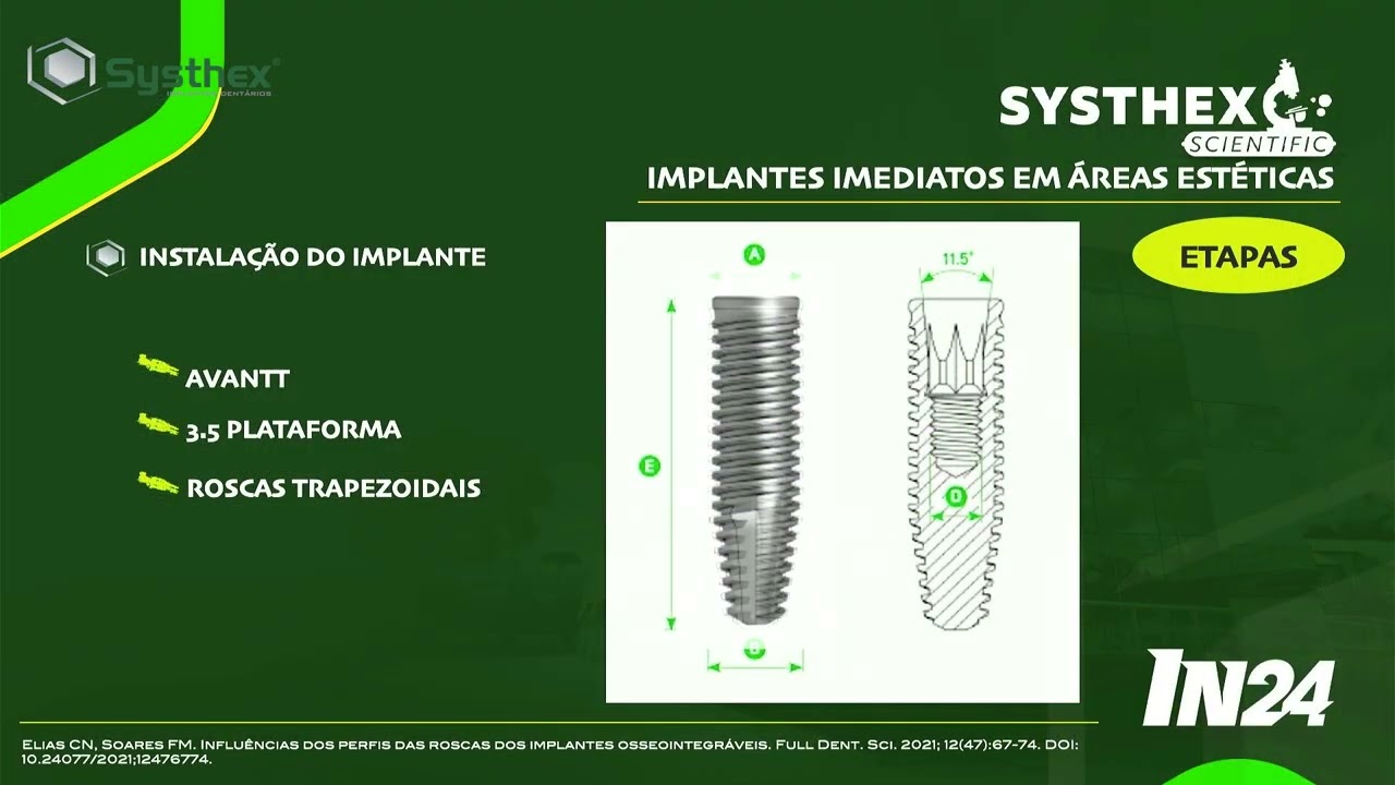 Dr Eugênio Peixoto - Implantes Imediatos em Áreas Estéticas - In Congress 2024 - Systhex Implantes