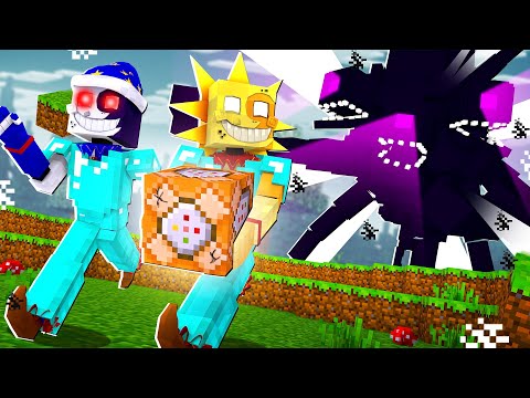 Sun and Moon Show - Sun and Moon DESTROY the WITHER STORM In Minecraft