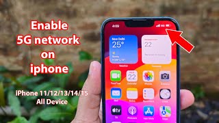 How to turn on 5g on iphone 13 14 12 15 11 (ios 17)