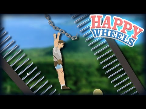 Free Fall.. INTO Rope Swing!? || Happy Wheels #37