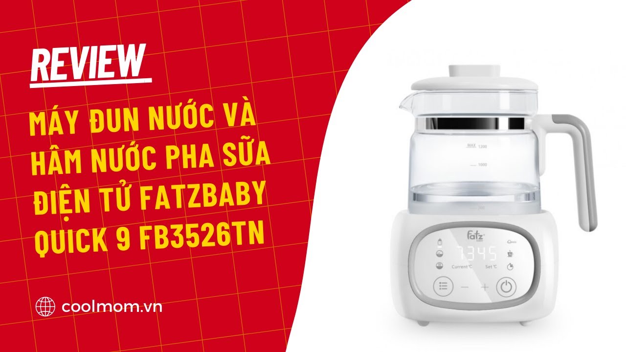 Máy đun nước và hâm nước pha sữa điện tử Fatzbaby QUICK 9 FB3526TN