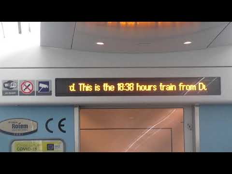 The Full On Board Announcement Cycle For Rosslare Europort On Board An ICR/22000 Class DMU