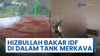 Hizbullah Bakar Tank Israel di Dalam Tank Merkava di Segitiga Kahil dengan Serangan Rudal Kendali
