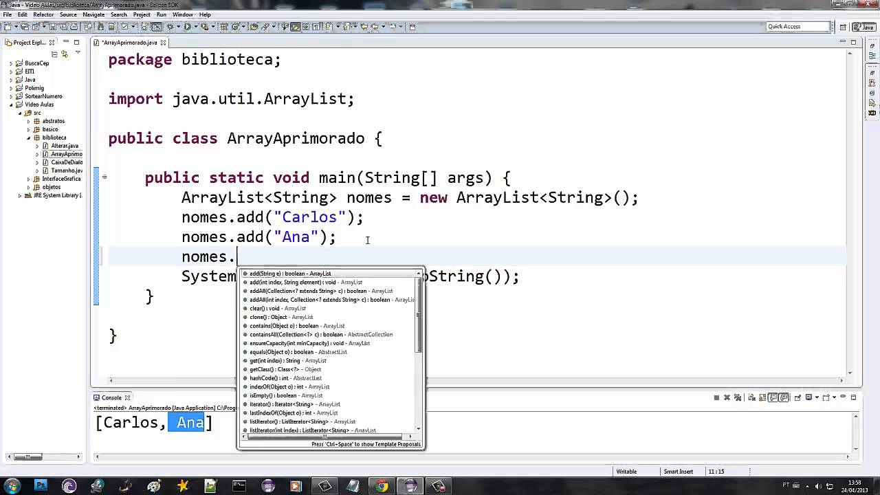 Aula de Java 050 - ArrayList, vetor aprimorado