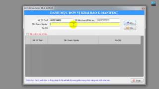 1. E-Manifest - Cài đặt phần mềm