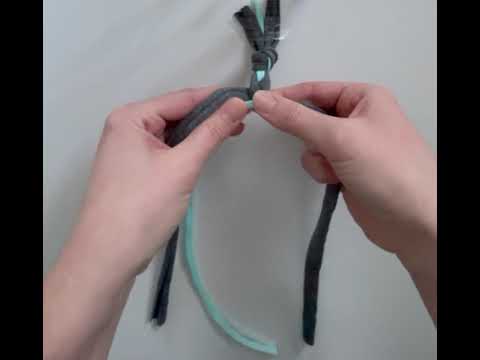 Armband flechten mit T-shirtgarn