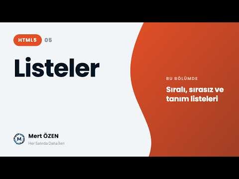 HTML 5: Listeler