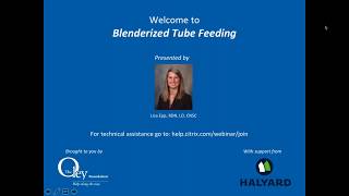Blenderized Tube Feeding Webinar