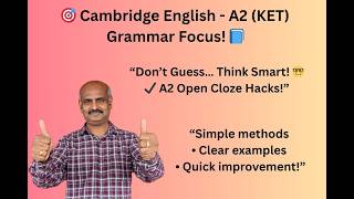 A2 Key English Test Open Cloze Explained 💯 | Cambridge KET Reading Practice 📘✨
