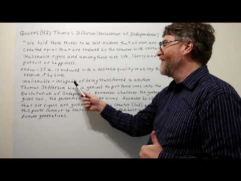 Tutor Nick P Quotes 42 Thomas Jefferson - From Declaration of Independence