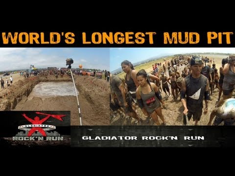 Gladiator Rock'N Run 2013 Mud Run Start to Finish, Dan Clark Nitro, Dual Cams, Split Screen Full Run