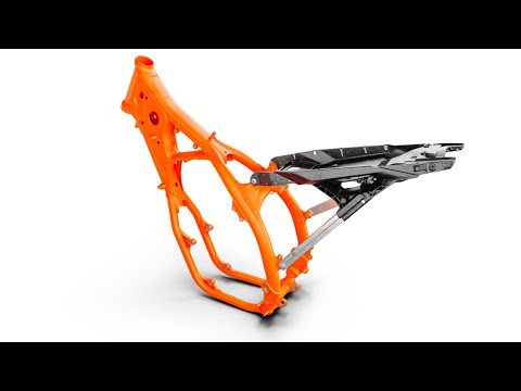 2024 KTM EXC XC-W MODELS - FRAME & POLYAMIDE-REINFORCED ALUMINUM SUBFRAME