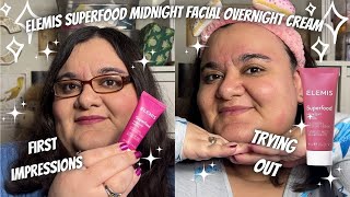 ✨ELEMIS SUPERFOOD MIDNIGHT FACIAL CREAM✨First Impressions l Review l Try On (Ipsy)