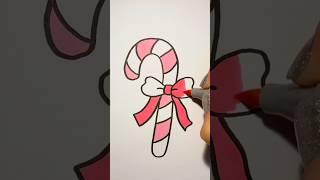 How to draw a candy cane | Christmas step by step drawing tutorial