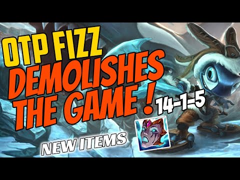 Amazing OTP FIZZ Mid Game 14-1-5 KDA Challenger Gameplay - New Items Season 11 - Liandry's