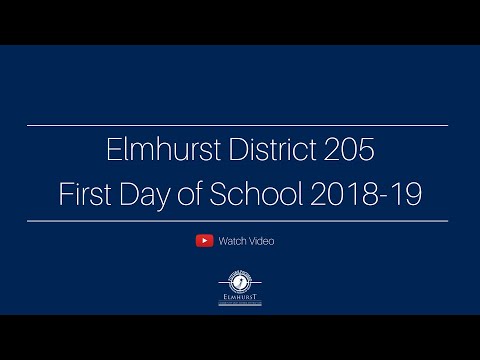 First Day of School at Elmhurst District 205