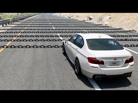 Cars vs Numerous Chains - BeamNG.Drive