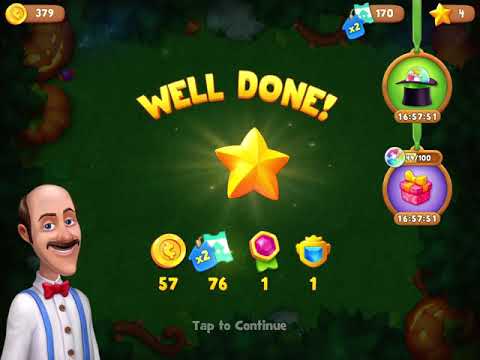 Gardenscapes Level 3386 With No Boosters - Bonus Scene With Austin