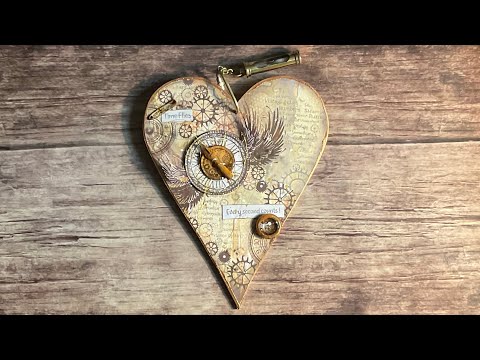 Steampunk Heart (MDF) by Jo Rice #laviniastamps #steampunk #mdf