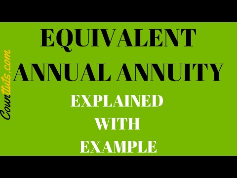 Equivalent Annual Annuity | Explained with Example