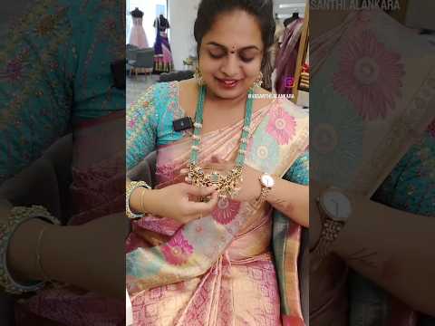 9908688599 dm to order Orginal cz beads with Victorian locket set...#vasanthialankara #jewelleryshop