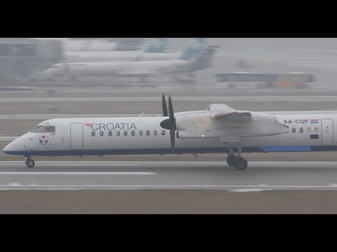Foggy weather at Munich Airport on Jan 3rd 2021
