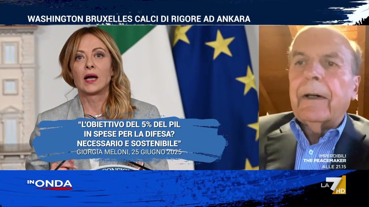 Bersani:"Se vuole reagire a Trump, ritiri l'aumento delle spese militari e si affianchi a Sánchez"