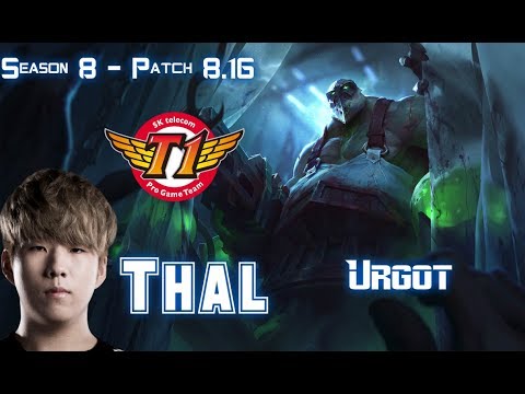 SKT T1 Thal URGOT vs GANGPLANK Top - Patch 8.16 KR Ranked