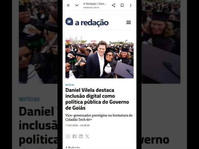 Governador destaca inclusão digital como política pública do Governo de Goiás